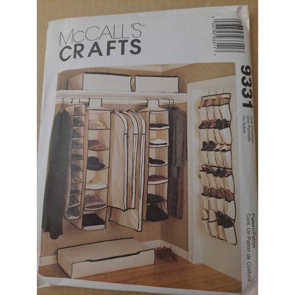 Mccalls Crafts 9331 Closet Organizer 19 Pieces Uncut - Picture 1 of 3
